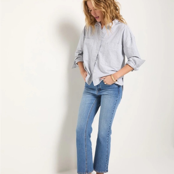 78 & Sunny Button  Down Blue and white striped shirt - Picture 5 of 6